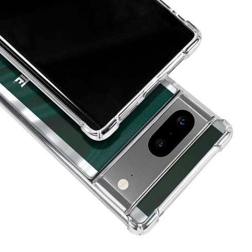 Michigan State University Away Grey Jersey Google Pixel 7a Clear Case